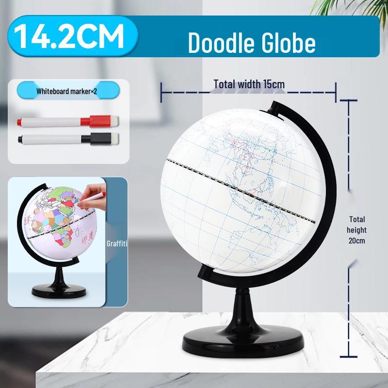 14.2CM High-Definition PVC Globe for Teaching and Ornamentation, Ideal for Middle School Students