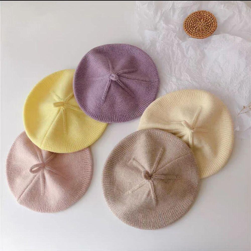

Vintage Artist Children Kids Knitted Cap Infant Bonnet Winter Warm Berets Baby Beret Hat