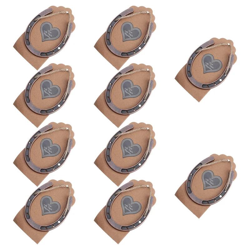 10pcs Horseshoe Keychain Vintage Metal Retro Gift Wedding Decor Lightweight Bag Charm Tree Tag Packaging