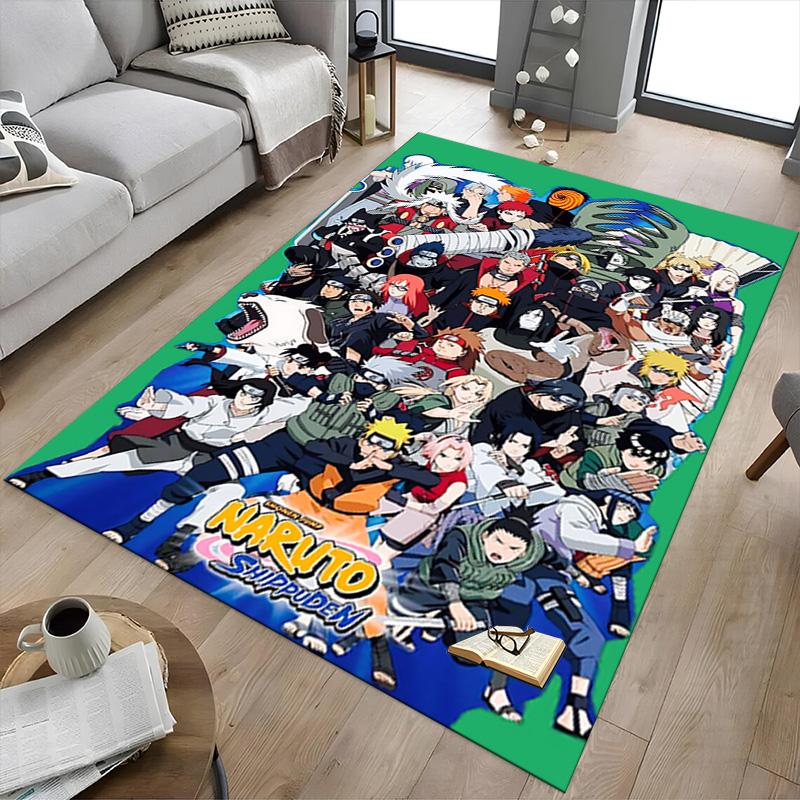 1pc Naruto Akatsuki Members Carpet for Playroom Bedroom Living Room Sofa Home Decor,kids Game Area Rug Non-slip Floor Mat Y723107