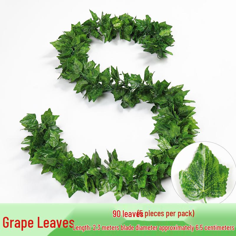 Rattan Vine Decorative Fake Leaves for Ceiling and Pipe Covering