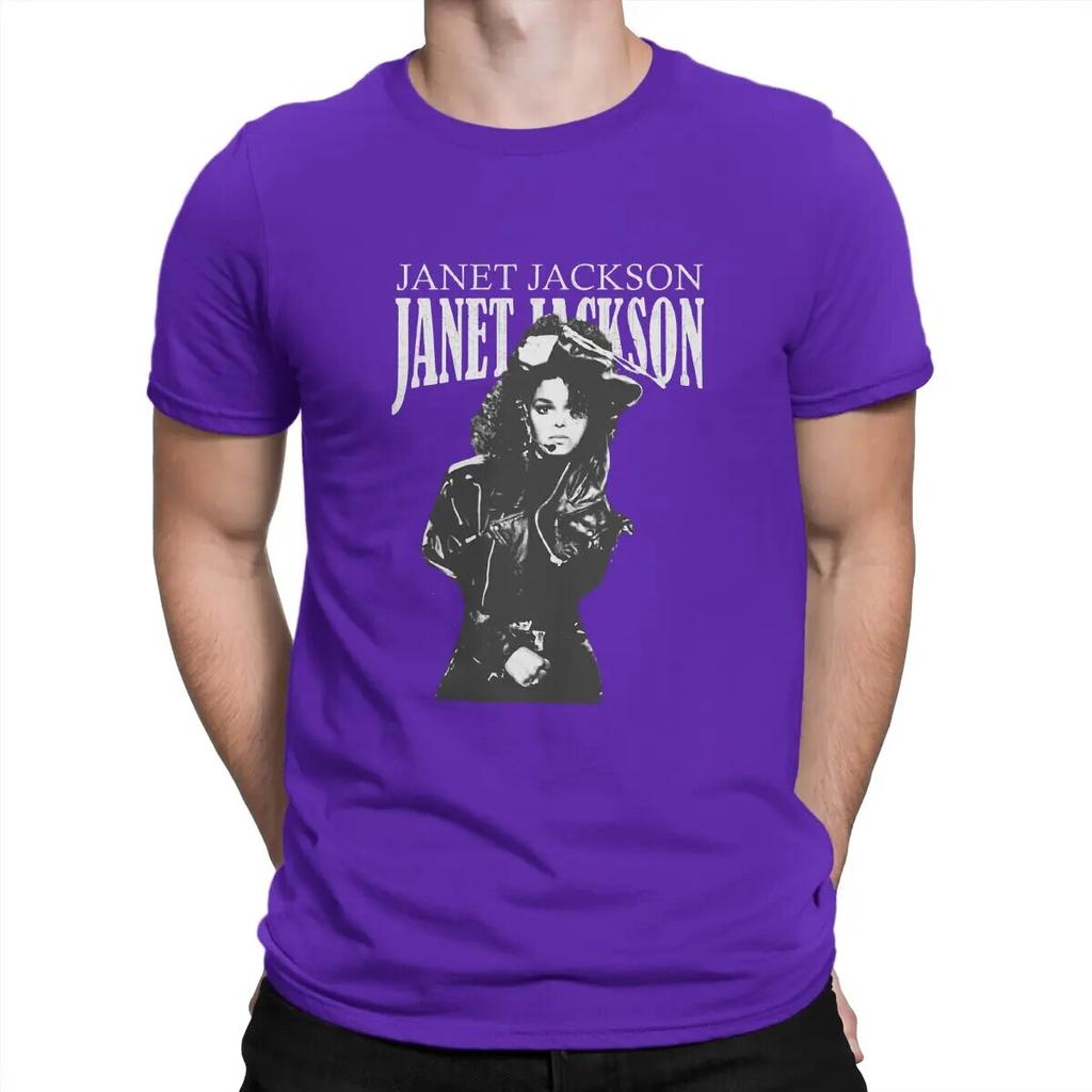 Unisex's Singers And Actors In The American Pop Music Industry T Shirt Janet Jackson Czysta bawełna Ubrania Nowość Krótki rękaw
