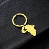 Ethnic Style Cross Pendant Keychain: Unisex Berber-Inspired Titanium Steel Accessory