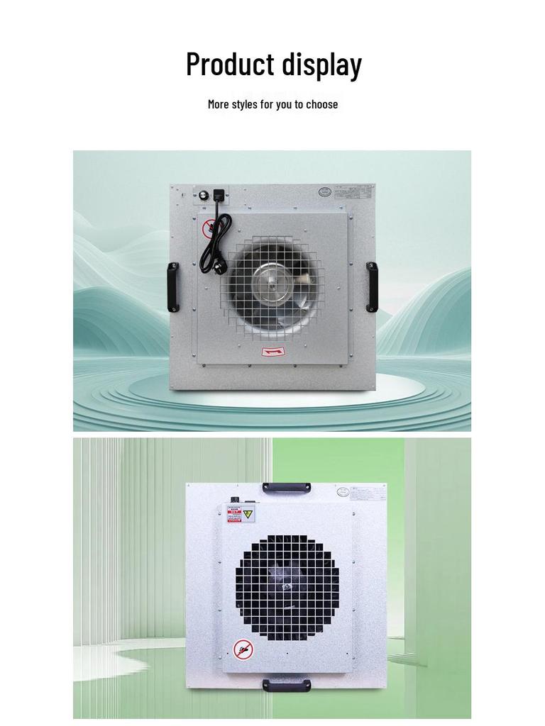 High-Efficiency FFU Air Purifier with Free Shipping and Dust-Free Filter for Clean Booth and Group Control