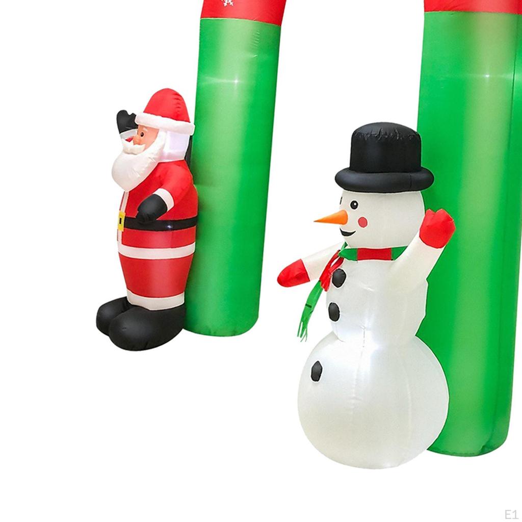 Snowman Arch 8ft Decorations Inflatable Santa Claus for Christmas Holiday