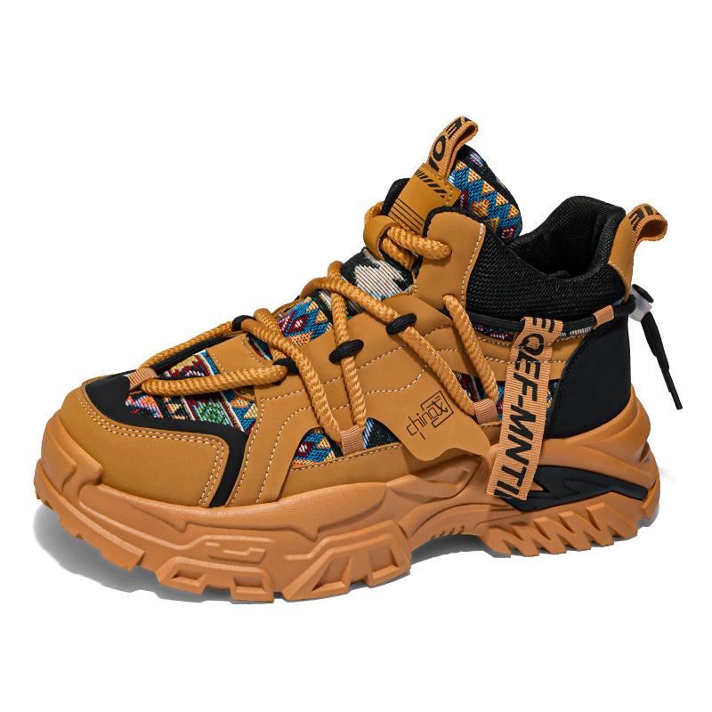 Herrenschuhe Herbst neue Studenten High-Top Plateau Sport Freizeitschuhe Herren vielseitige Dad-Schuhe