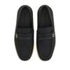 Salvatore Ferragamo Gancini Plaque Leather Loafers Black