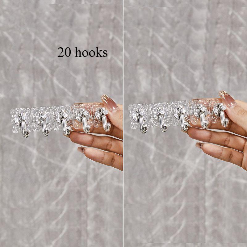 

10/20 шт. Мини-клейкий крючок Стойка для демонстрации ювелирных изделий - Настенный органайзер без сверления для ожерелий и аксессуаров Transparent 20 hooks