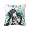 Custom Modern Anime Genshin Impact Cushion Cover Polyester Manga Kawaii Throw Pillow Case Home Decorative