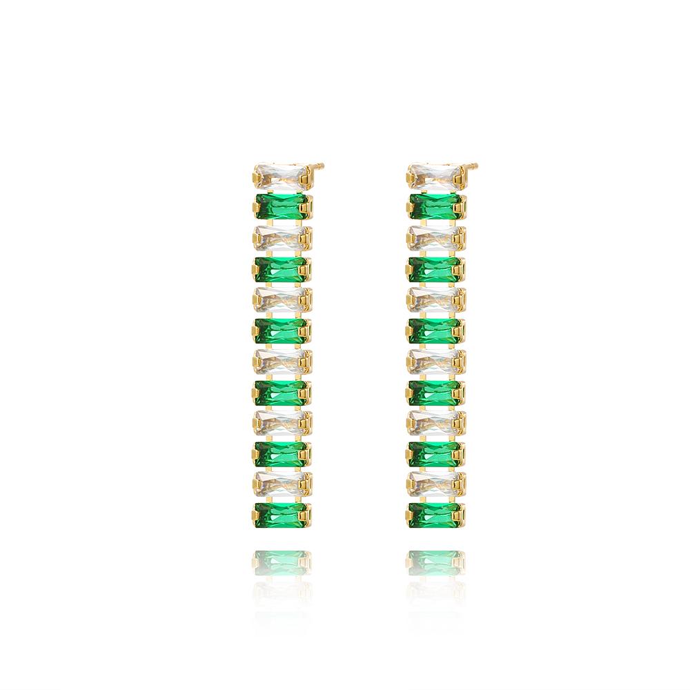 

Iced Out Gold Shiny Crystal White Green Cubic Zircon Choker Necklaces For Women Tennis Chain Necklace Jewelry Gift