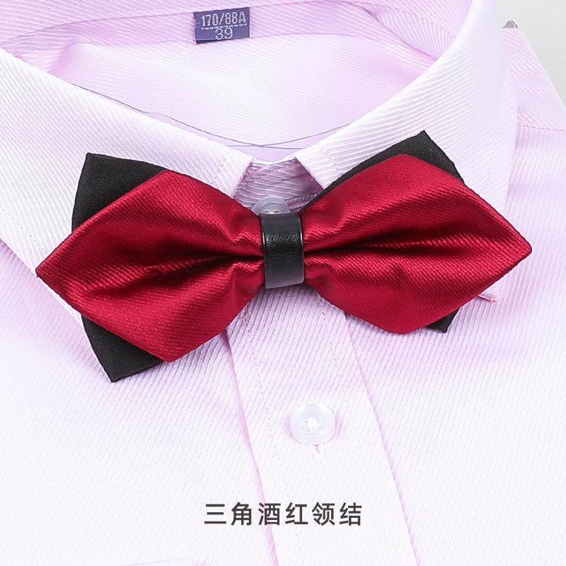 Bow Tie Wedding Male, Korean Groom Wedding Best Man Men British Bow Tie Burgundy Bow Red Bow Tie