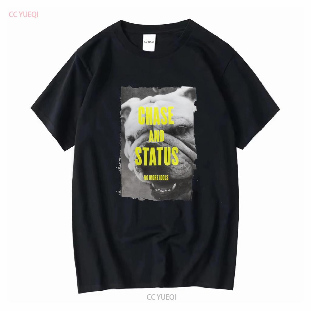 Chase And Status No More Idols Soft T Shirt Long Sleeves Vintage Washed Streetwear Stretched Designer Clothes Versatile Fashion