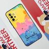 Capa de Telefone Arco-íris em Aquarela com Nome Personalizado Para Samsung Galaxy A53 A33 A23 A13 A52 A32 A22 A12 A51 A71 A14 A24 A34 A54 A21S