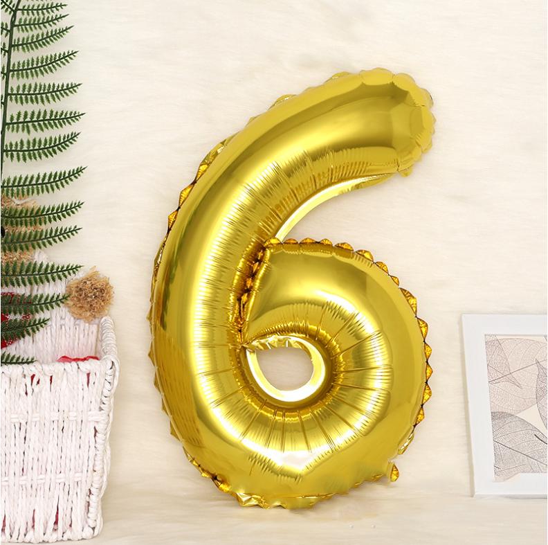 16\ inch Giant Rose Gold Birthday Heliu Folie Mylar Număr mare Balon Decoratiuni de nuntă