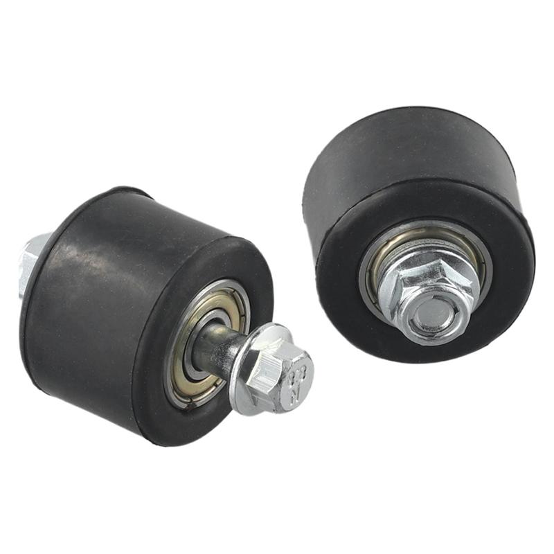 Ac29-2Pcs 8Mm Motorcycle Chain Tensioner Roller For YFM350 YFM 350 Upper Lower Swingarm Motorcycle Parts Rubber Chain Roller
