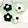 1PC Knitted Flowers Manual Clothing Hand Hook Flower Wedding Party Decor Puff Hat Floral Petals Children Hair Clip Accessories