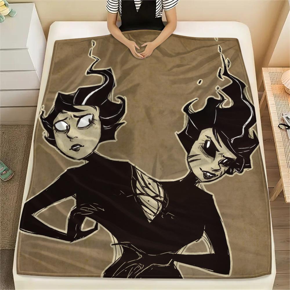 Queen Charlie Print Flannel Blanket, High Quality Comfortable for All Seasons, Home Decor, Warmth and Comfort
