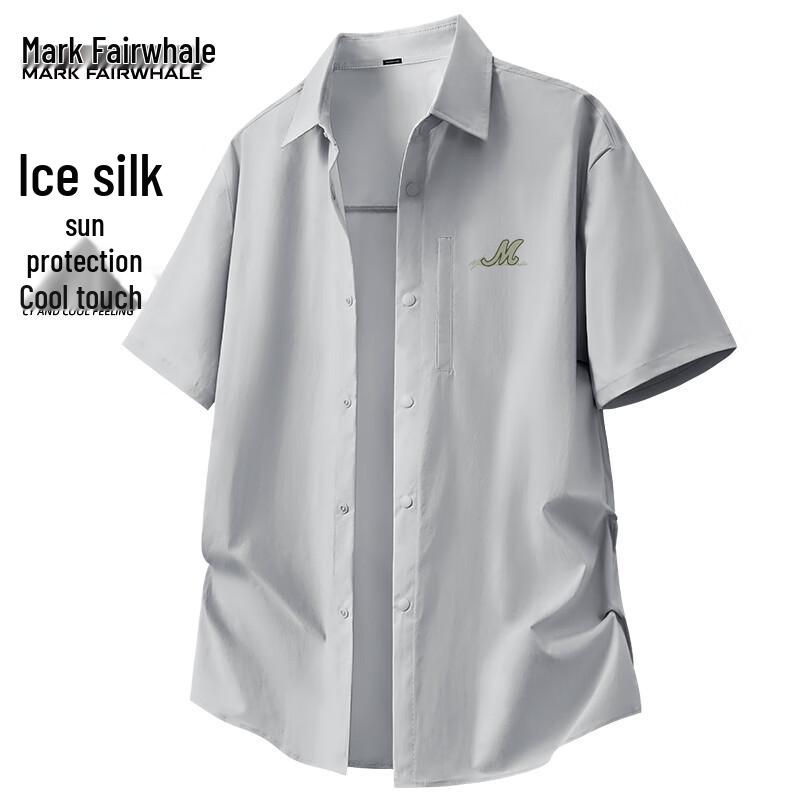 Mark Fairwhale Men's 2025 Ice Silk Short Sleeve Casual Shirt