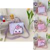 Stylish Cartoon Print Crossbody Bag For Kids Versatile Canvas Shoulder Bag For Girls And Boys