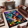 Witchcraft Theme Crystal Velvet Rug Personalized Custom Name Text Soft Floor Mat Home Decor