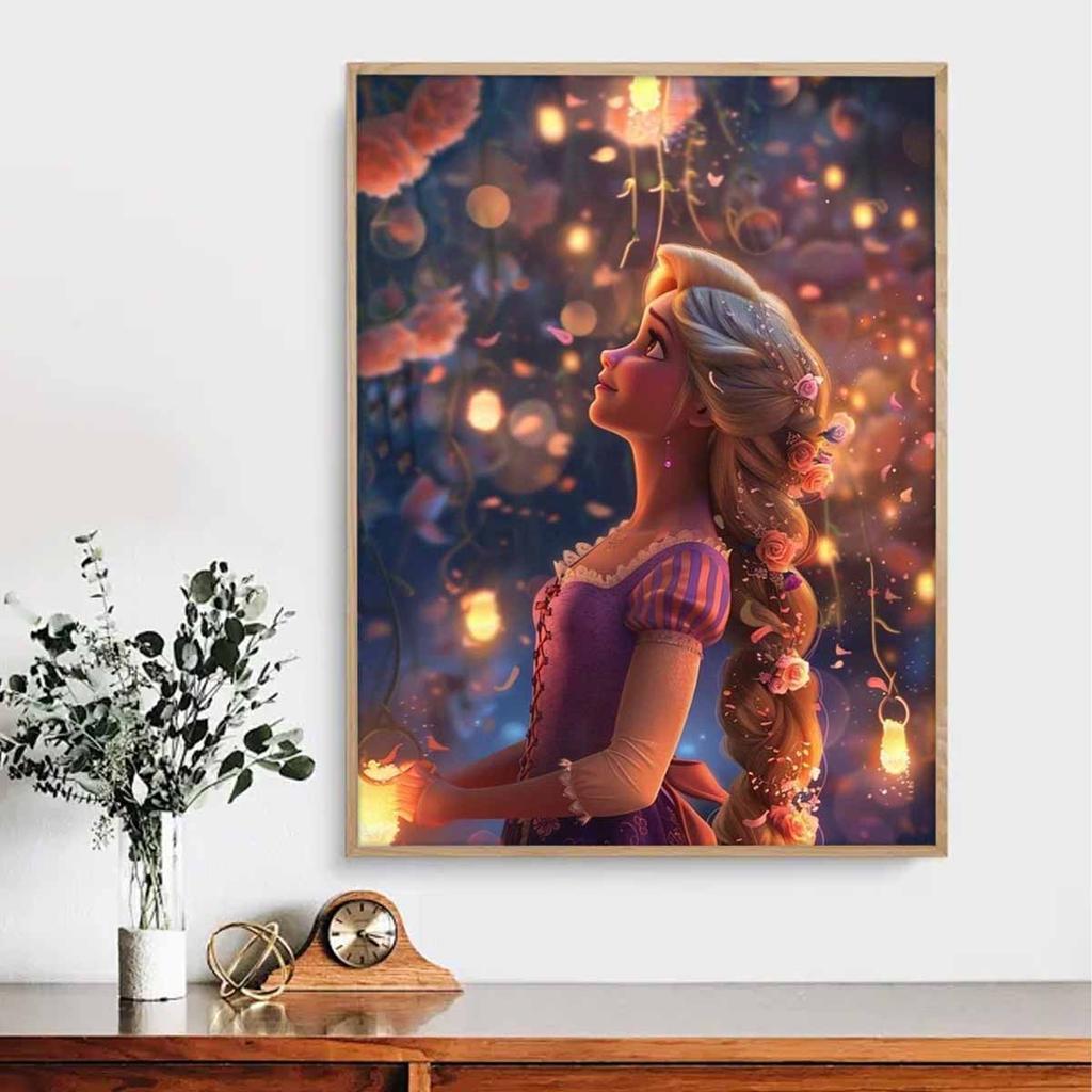 DIY Diamond Painting Princess Rapunzel Cross Stitch Kit Mosaic Art Diamond Painting Full Circle Diamond Home Decoration