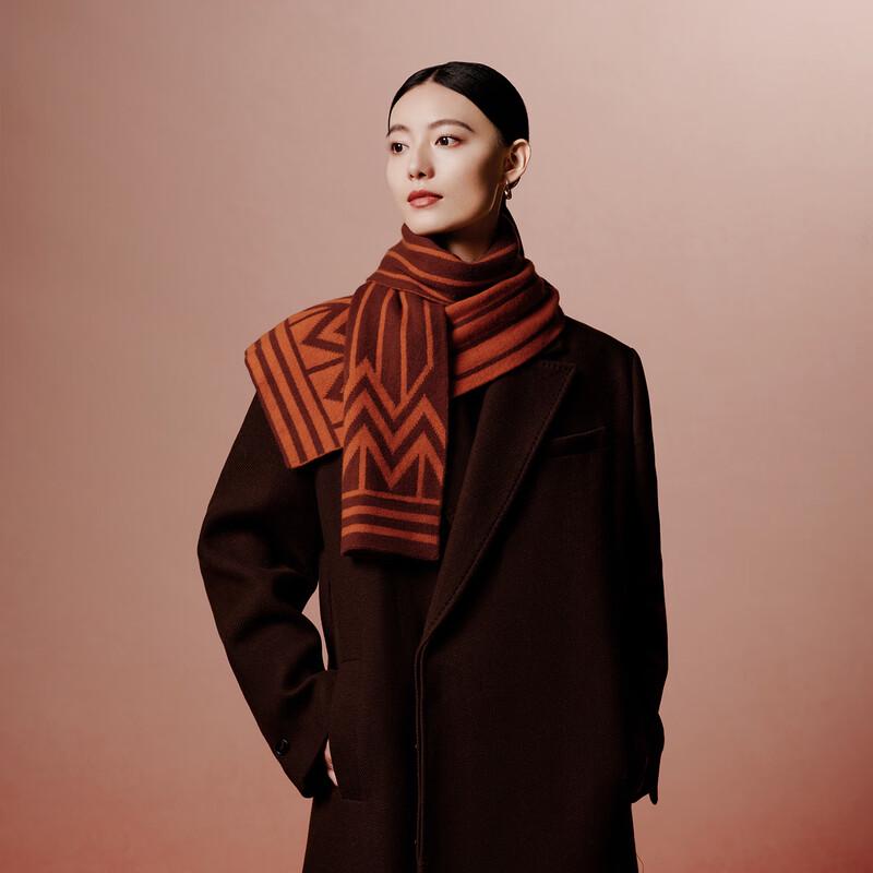 

Wanshili Xiao Que Xing 100% Lambswool Striped Couple Scarf