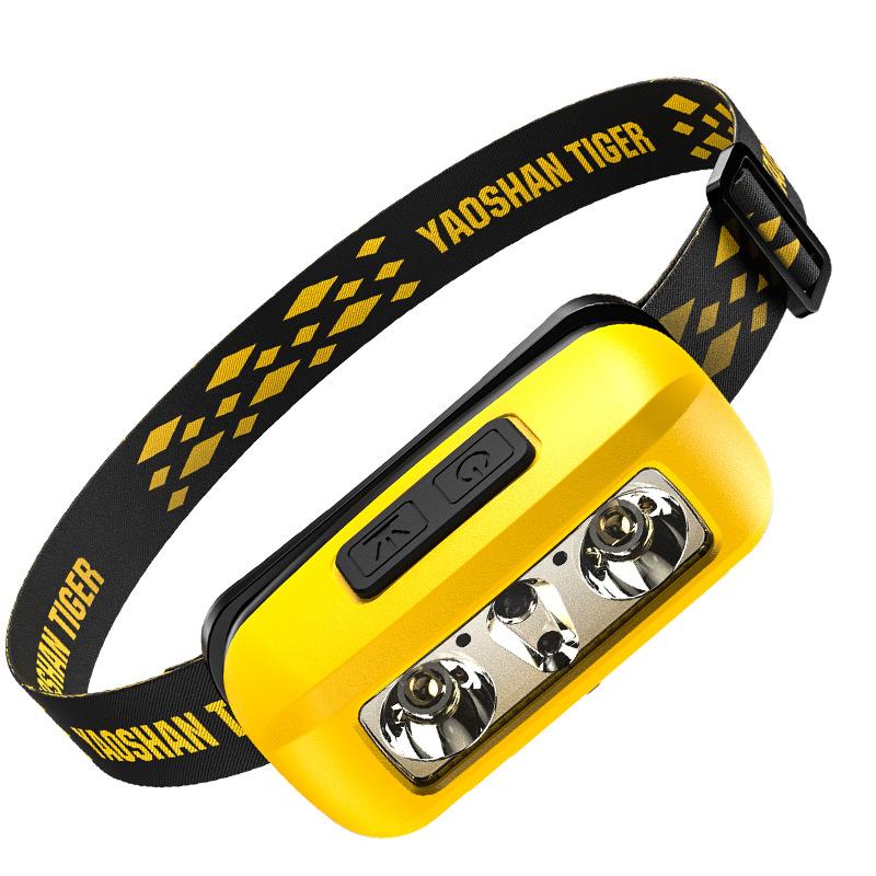 

Индукционный мощный свет Зарядка на открытом воздухе Супер яркий головной свет Сверхдолгий срок службы батареи Налобный фонарь жёлтый