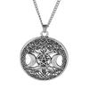 My Shape Tree of Life Pendants Necklace Triple Moon Goddess Pentacle Necklaces Women Men Religious Wiccan Amulet Jewelry Gifts