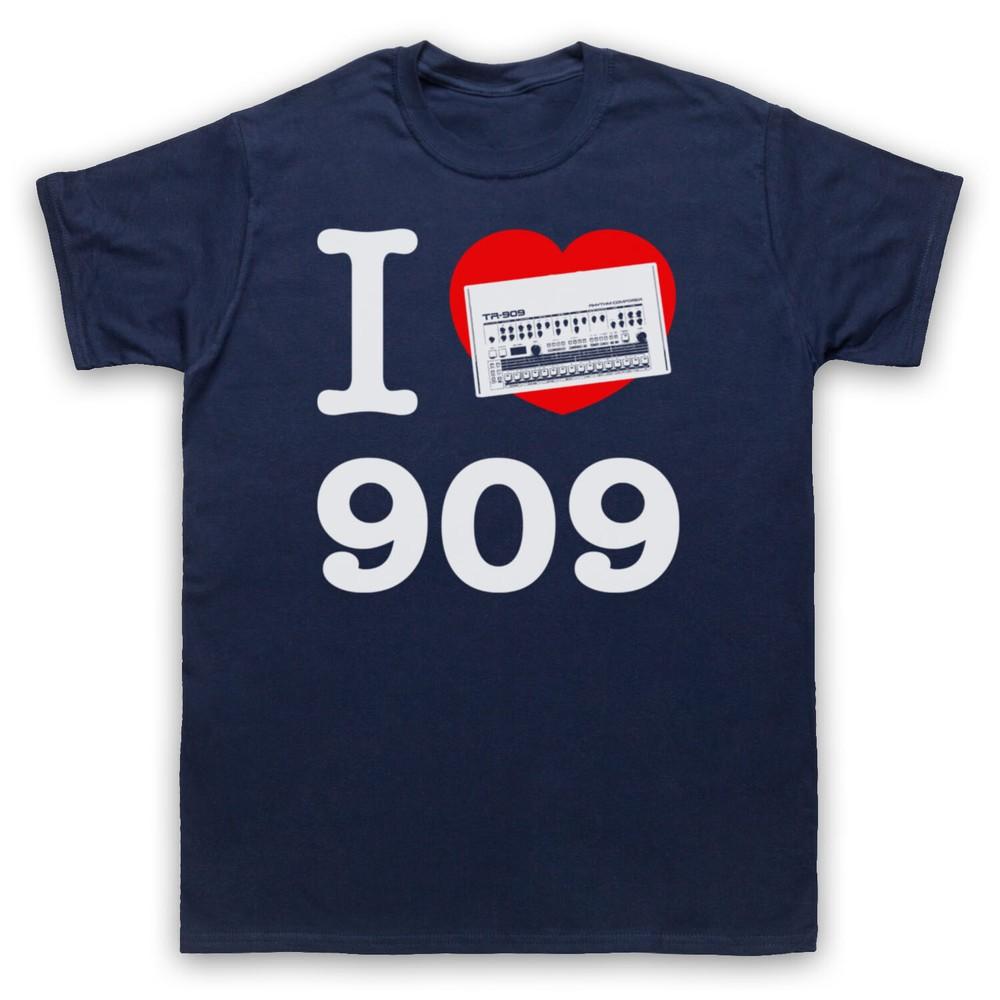 

I Love 909 Machine Dance House Techno Hip Hop Music Mens And Womens T-Shirt 4XL