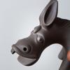 Purple Sand Tea Pet Donkey Decoration Household Tea Play Ornament Handmade Fortunate Flower Office Creative Decoration Crafts