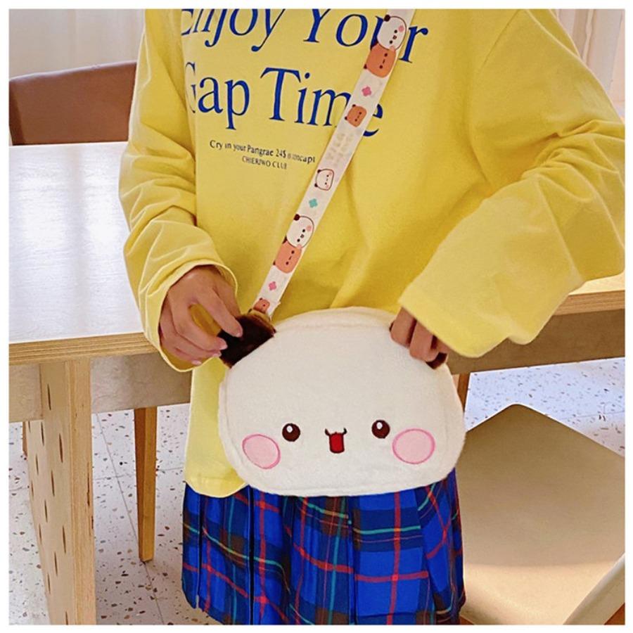 Roztomilý plyšový batoh Yier Panda Bear, Crossbody taška Bubu Dudu, Kawaii peněženky na mince, Taška přes rameno, Měkká plyšová zvířátka pro přítelkyni