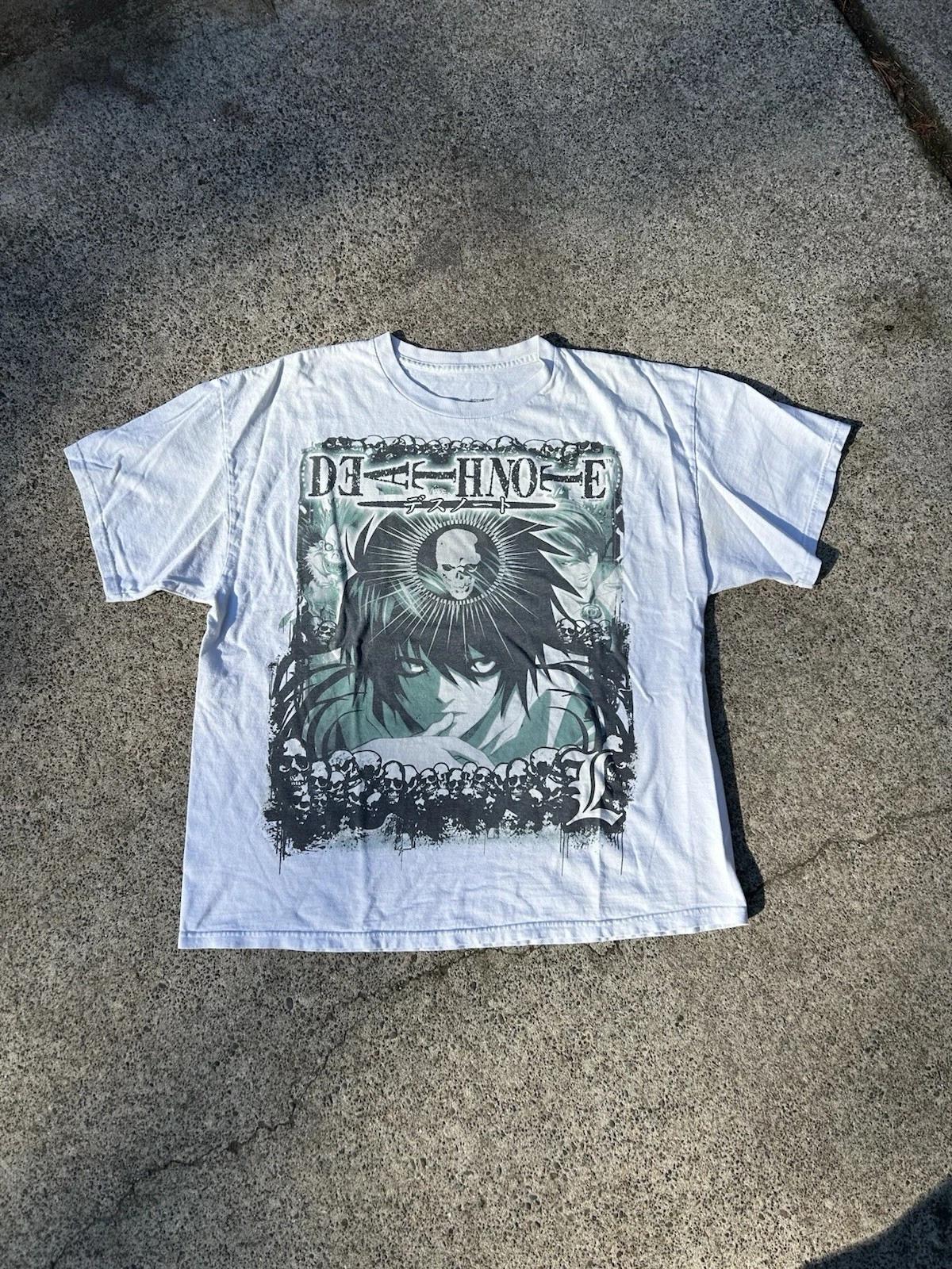 Vintage Death Note L Anime White T-shirt Unisex All Size NP049 FREE SHIPPING S