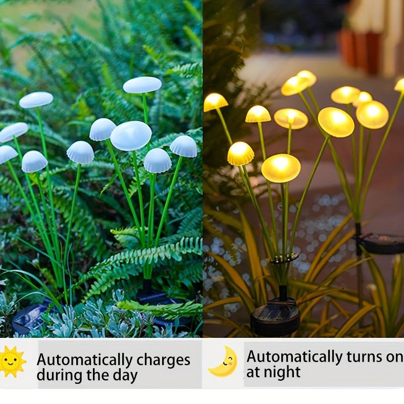 LED Solar Jellyfish Mushroom Lamp Used for Outdoor Courtyard Landscape Decoration Lighting Suitable for Lawns Garden Terraces