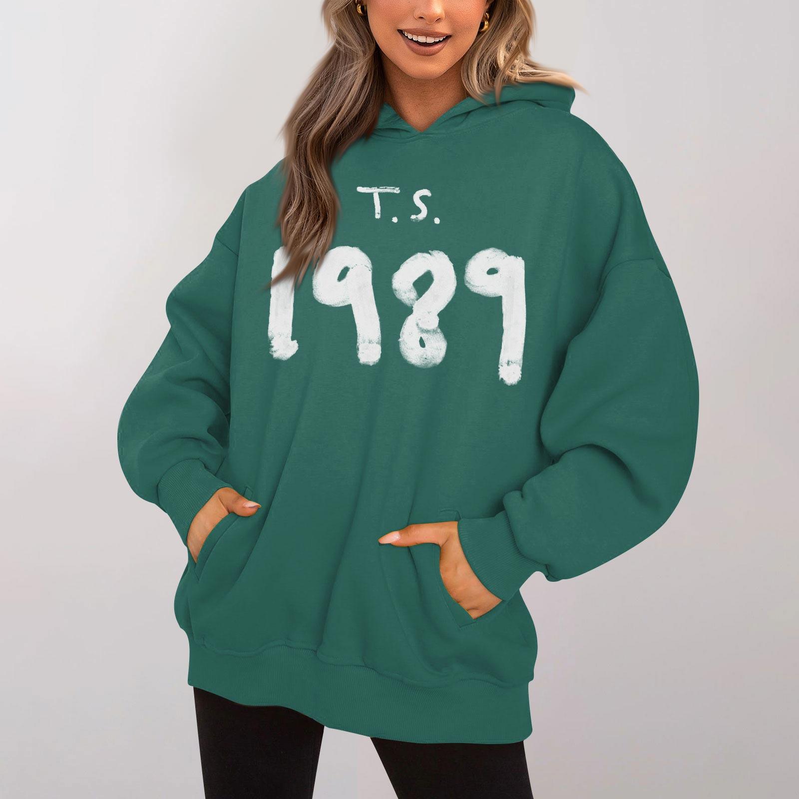 Women s Oversized Sweatshirt Pullover Hoodie Long Sleeves With Pockets Winter Fall Clothing Color Pullover Sports Workout Casual Clothes XL зелёный 2280₽