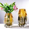 Creatieve Amber Kleurverloop Glazen Vaas Hydroponics Bloempotten Bureau Decoratie Bloemschikking Bloemen Vazen Moderne Woondecoratie