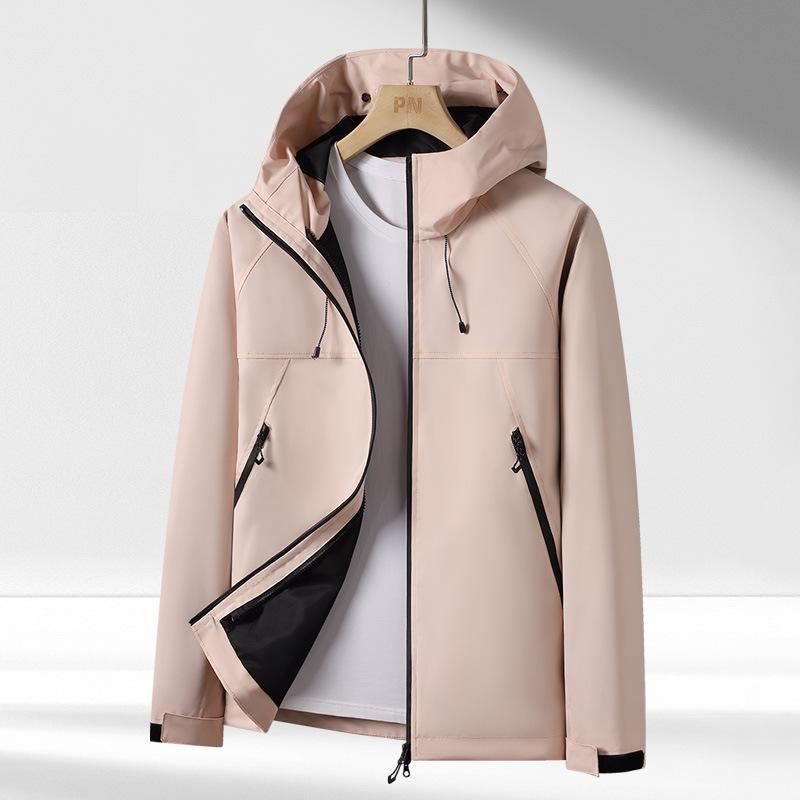 New single-layer jacket spring and autumn couple outdoor sports windproof waterproof jacket trendy casual color matching jacket