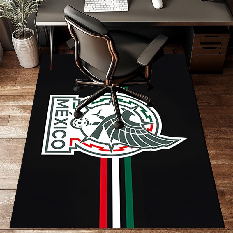 Mexico Football Crest Rug Game Carpet, Floor Mat for Bedroom Living Room Entryway Rug, Home Decor Idea Gift for Christmas birthday