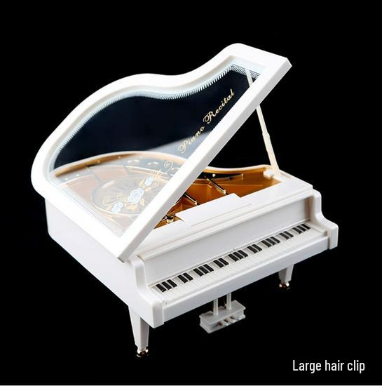 White Ballet Dancing Girl Grand Piano Music Box - Cute Birthday Ornament