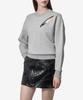 ALEXANDER McQUEEN Slash Detail Sweatshirt - Melange Grey / 794769Qlac81020