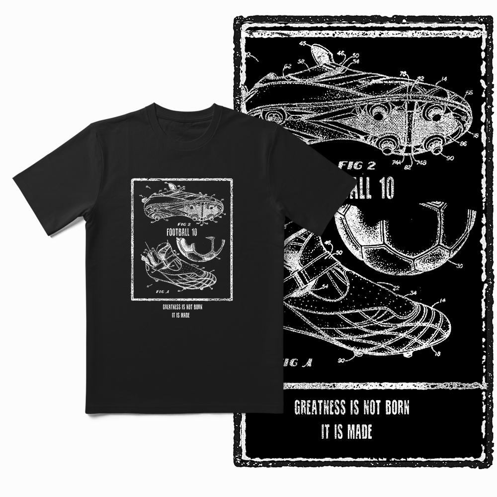 

Coolmind YC Football Theme Print 100% Cotton Exclusive Graphic Men T shirt for men Big Size Cool BLACK men s novelty tee shirt S