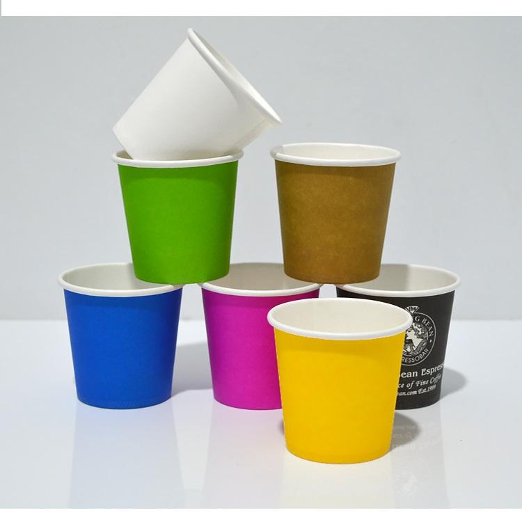 4oz 100ml Disposable Small Paper Cup mini dessert cups Solid Color Paper Cups Disposable Cups Disposable Coffee Cups