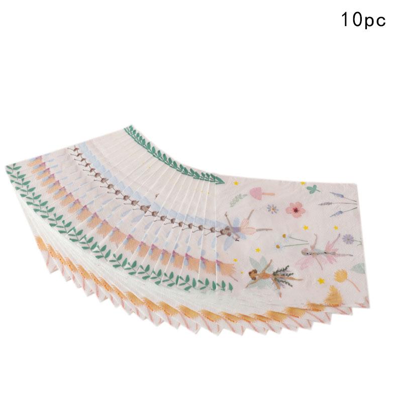 10Guests Fairy Party Disposable Tableware Butterfly Princess Plates Cups Napkins Girls Happy Spirit Theme Birthday Party Decor