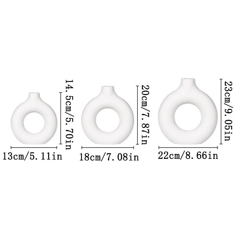 Nordická bílá váza na květiny Designový plastový květináč Láhev na květinové pupeny Láhev na vystavení květinové aranžmá Dekorace do obývacího pokoje