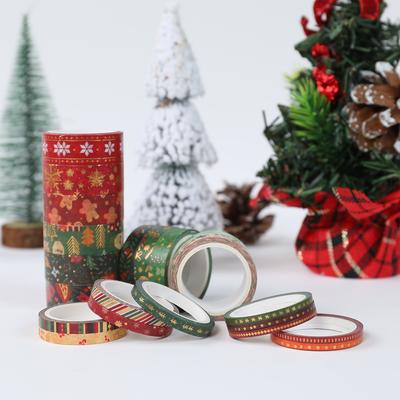 Christmas Snowflake Washi Tape Navidad Natal Noel Tree Gingerbread Man Tape Merry Christmas Decor For Home 2024 New Year 2025