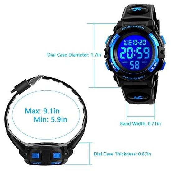 Wristwatch children kids digital boys girls sports watch popular multifunctional 50 meters waterproof outdoor stylish entrance ceremony gift Christmas