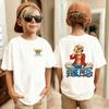Printed men's T-shirt for boys, Harajuku children, short sleeved children