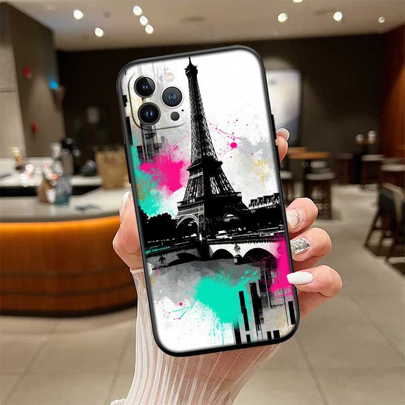 RE49 Paris Eiffel tower New High-End Shell Phone Case for iPhone SE X XS XR 16E 17 11 Pro Max 8 7 6 6s Plus Air