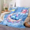1pc Stitch Elephant Blanket Lightweight Flannel Throw for Sofa Bed Travel Camping Livingroom Office Couch Chair