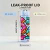 1PC Sixty Seven Bright Pop Graffiti Number Art 750ml Color Plastic Sports Water Bottle Leakproof Flip Straw Lid Suitable for Sports Office Home Use