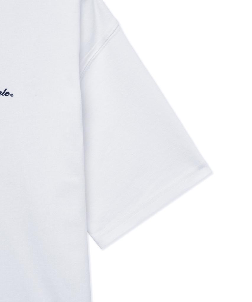YALE [2Pack] Heavyweight Snell Logo Short Sleeve T-Shirt_White/Black